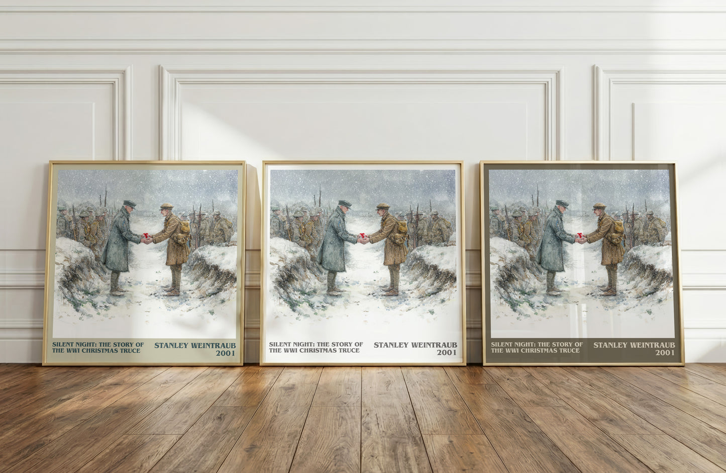 Silent Night: The Story of the World War I Christmas Truce literary art print colour and style options – Stanley Weintraub