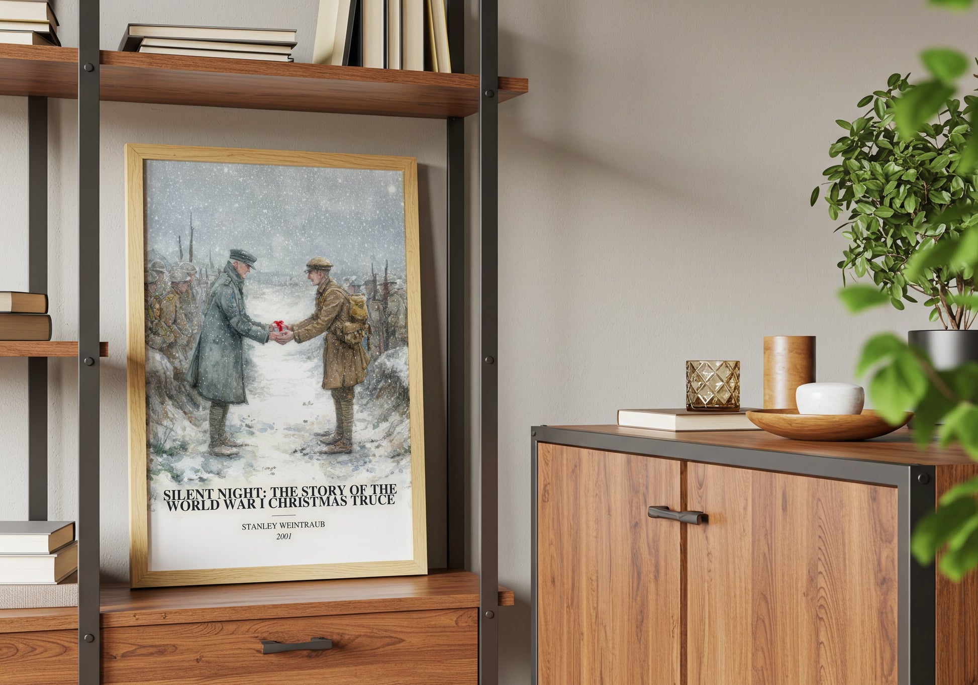 Silent Night: The Story Of The World War I Christmas Truce book watercolour illustration paper finish options – matte satin