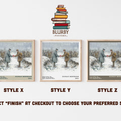 Silent Night: The Story Of The World War I Christmas Truce Literary Art Print by Stanley Weintraub – Style X, Y and Z square prints side by side – choose your finish