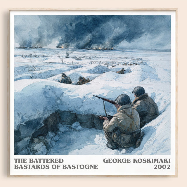 Battered Bastards Of Bastogne Literary Art Print by George Koskimaki