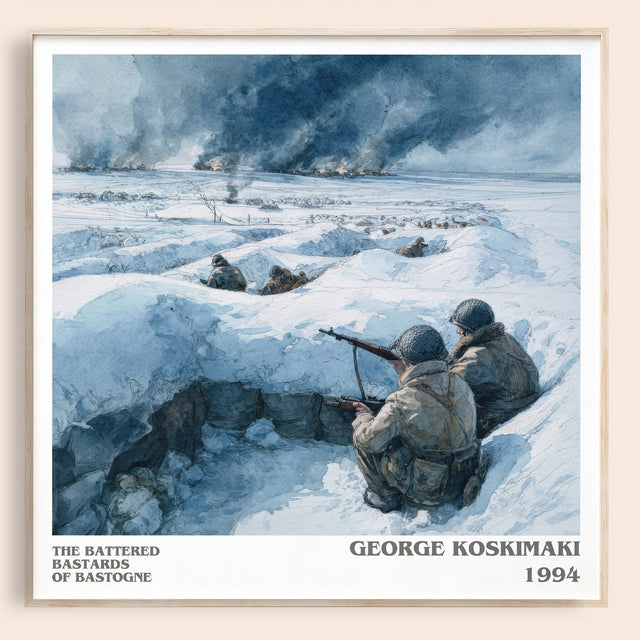 Battered Bastards Of Bastogne Literary Art Print by George Koskimaki