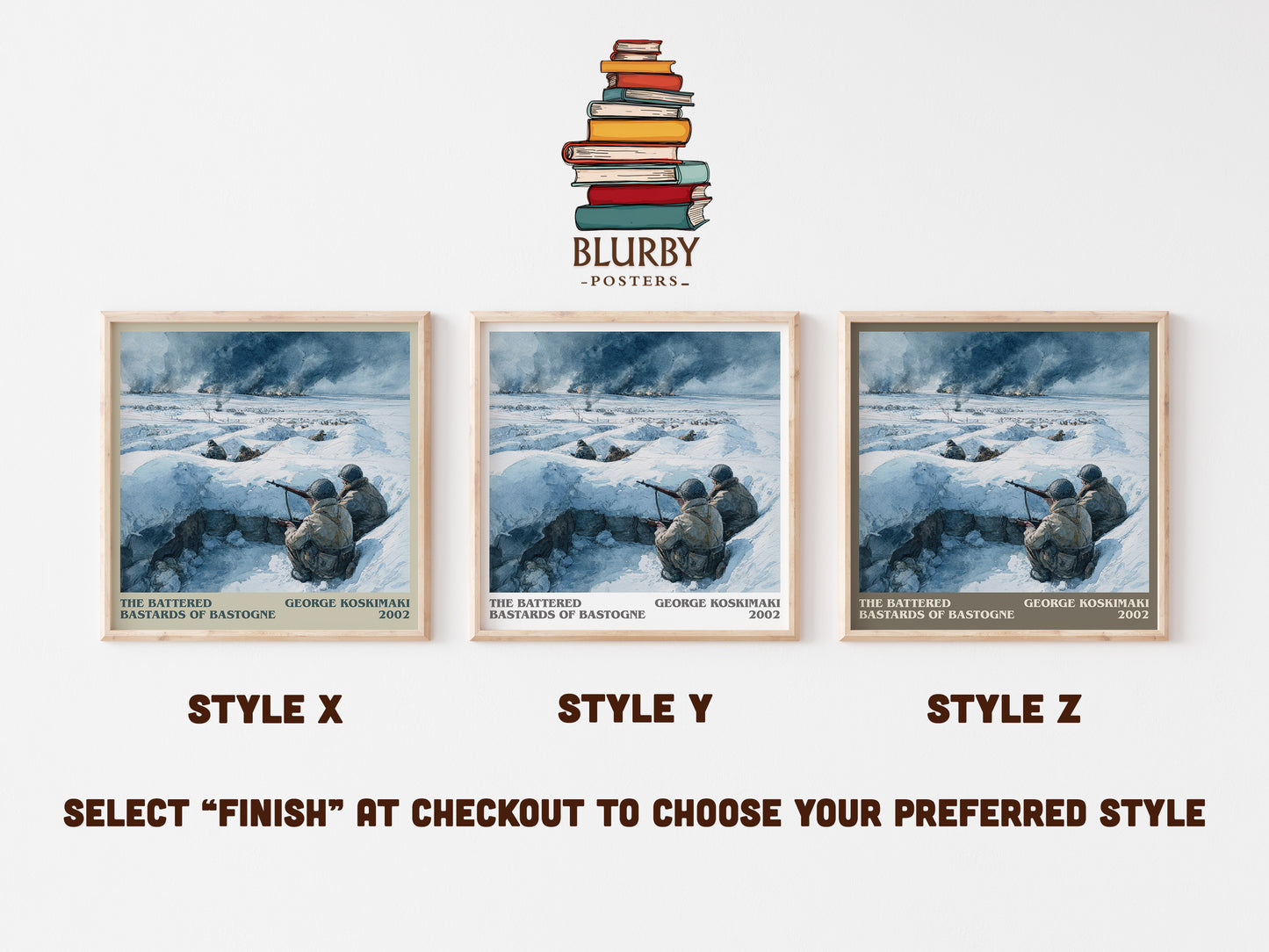 The Battered Bastards Of Bastogne literary art print colour and style options – George Koskimaki book art