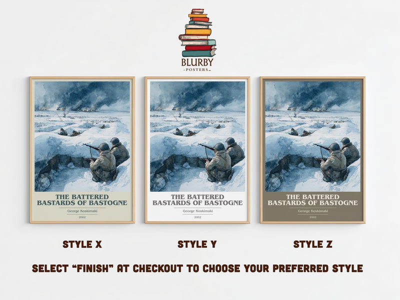 The Battered Bastards Of Bastogne book cover print in frame leaning in hallway – non fiction wall art