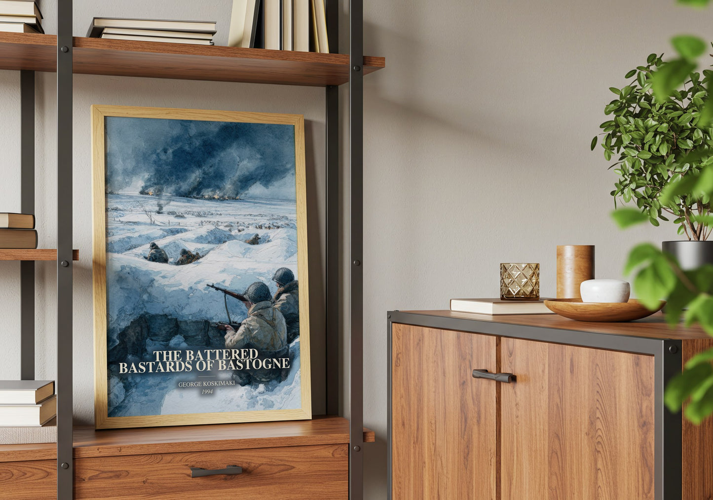 The Battered Bastards Of Bastogne book watercolour illustration paper finish options – matte satin gloss