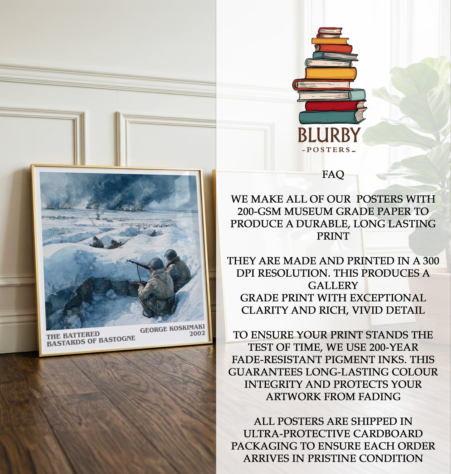 Battered Bastards Of Bastogne Literary Art Print by George Koskimaki