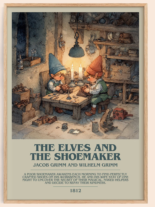 The Elves and the Shoemaker Bookish Wall Art by Jacob Grimm