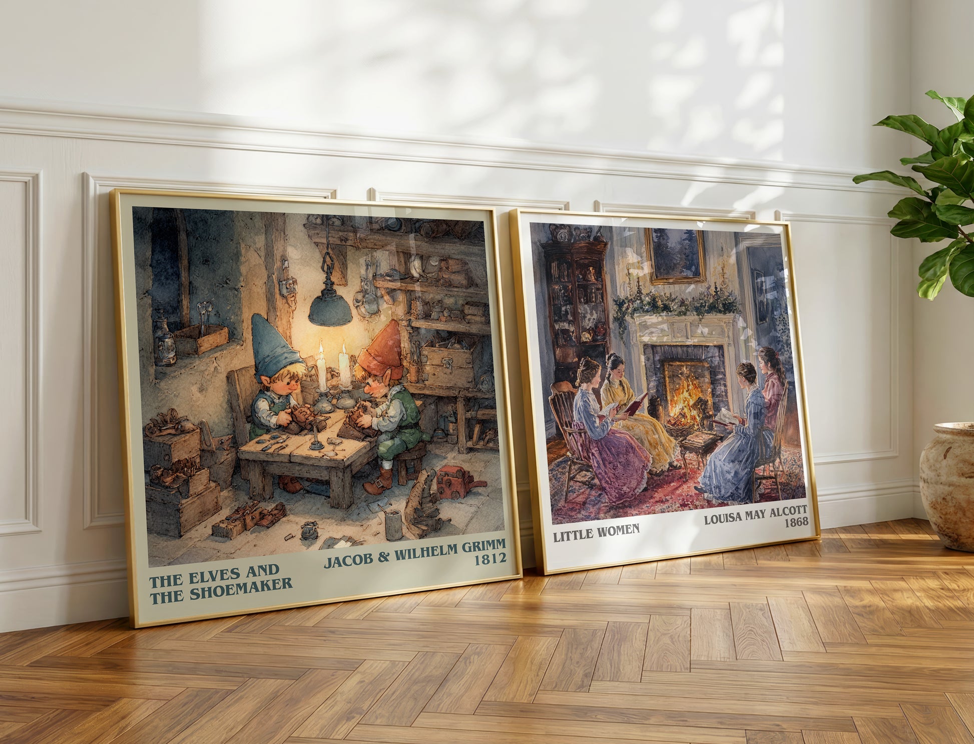 The Elves and the Shoemaker book poster packaging – museum-quality print rolled in protective tube