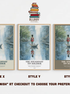The Steadfast Tin Soldier Book Cover Poster by Hans Christian Andersen – Style X, Y and Z side by side – choose your finish