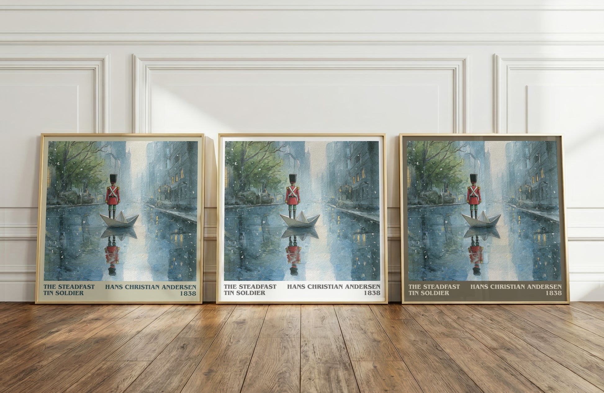 The Steadfast Tin Soldier literary print framed by window – literary home decor