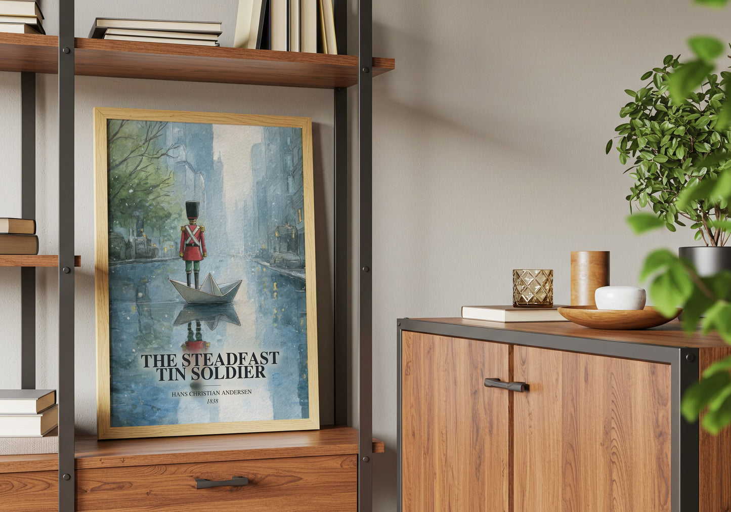 The Steadfast Tin Soldier book watercolour illustration paper finish options – matte satin gloss