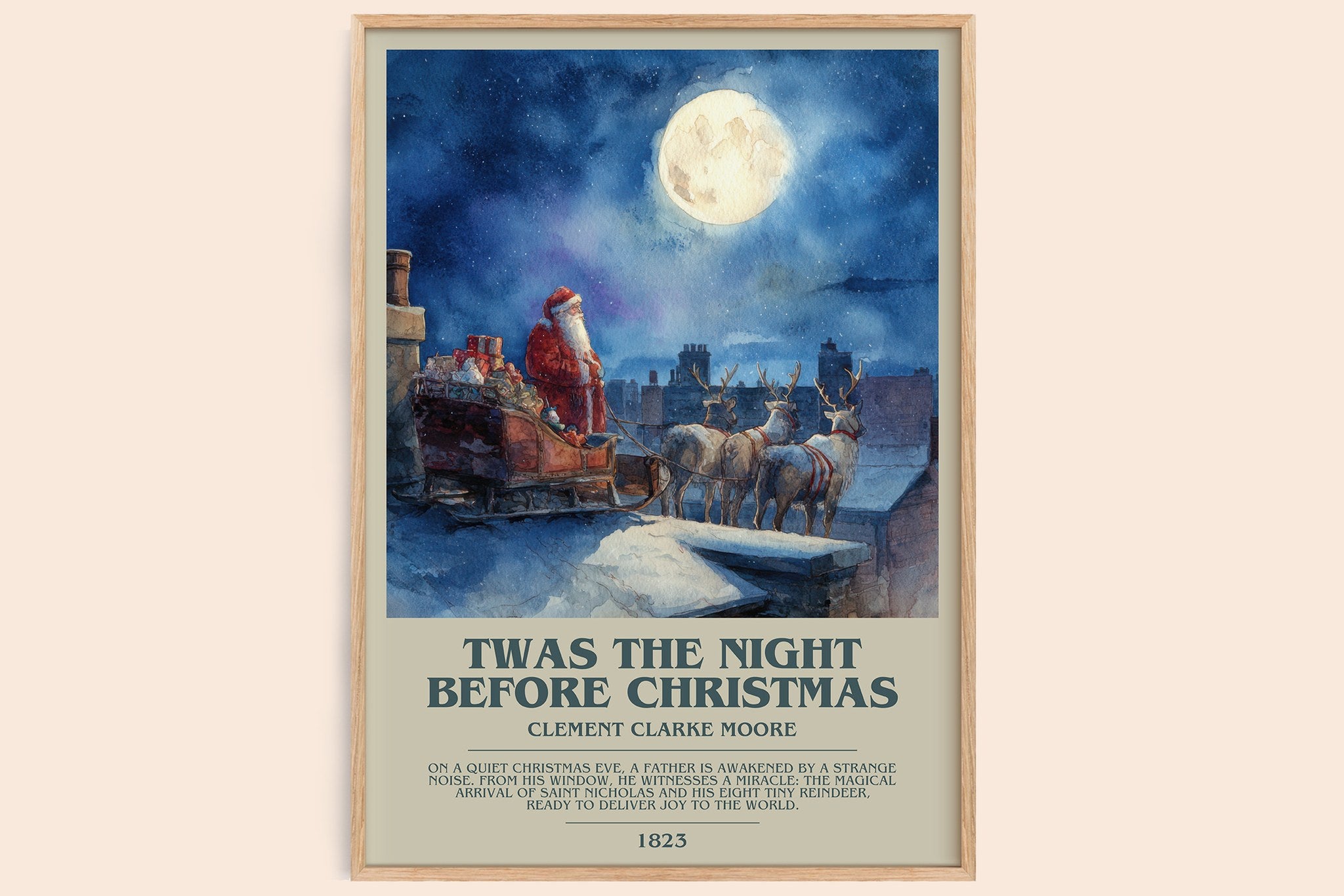 Twas The Night Before Christmas Bookish Wall Art by C. Moore