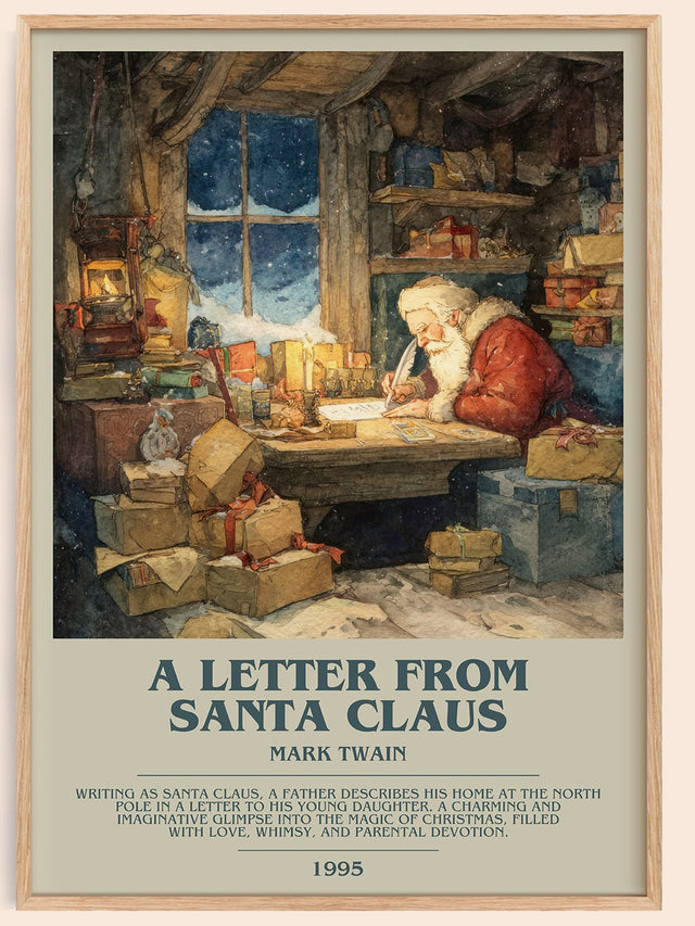 A Letter from Santa Claus Bookish Wall Art by Mark Twain
