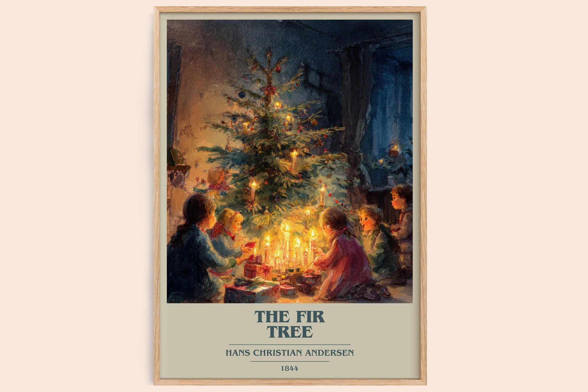 The Fir Tree Book Cover Poster by Hans Christian Andersen