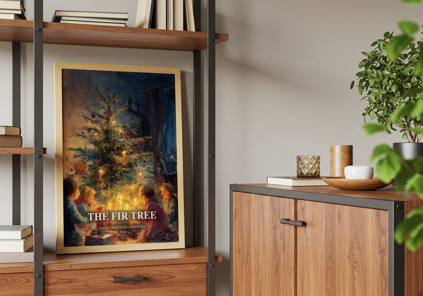 The Fir Tree book watercolour illustration paper finish options – matte satin gloss