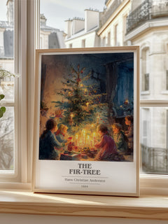The Fir Tree Book Cover Poster by Hans Christian Andersen – framed print by a bright window