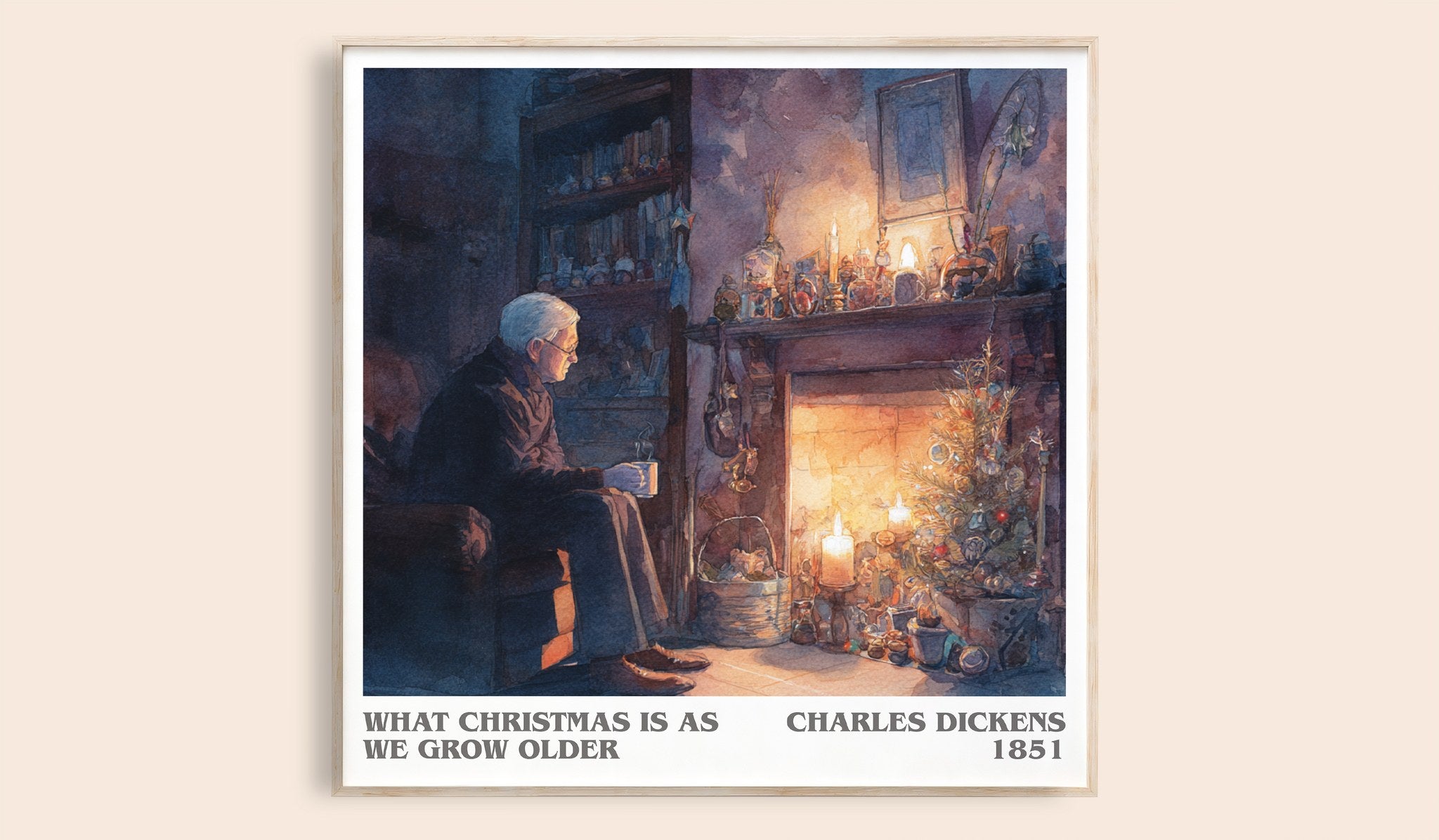 What christmas is as we grow older Literary Art Print by C. Dickens