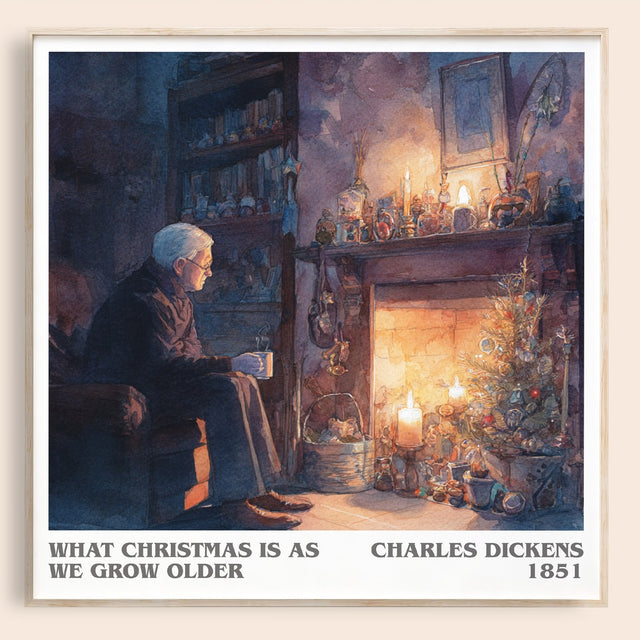 What christmas is as we grow older Literary Art Print by C. Dickens