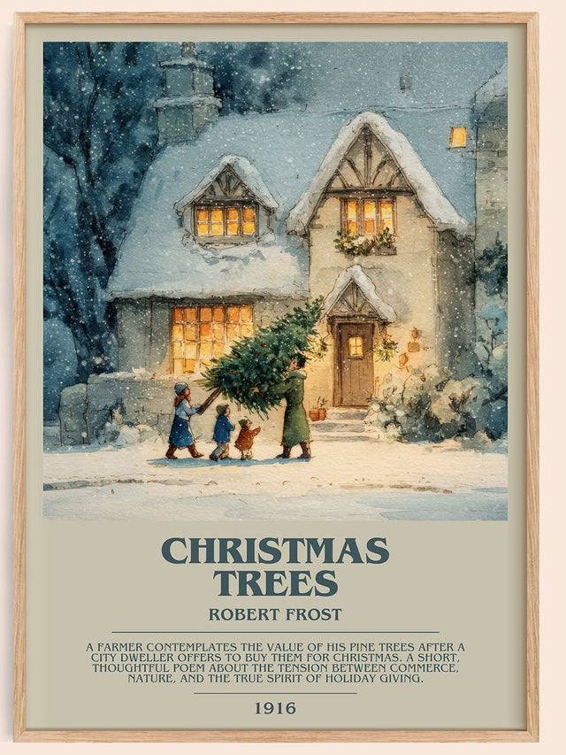 Christmas Trees Bookish Wall Art by Robert Frost
