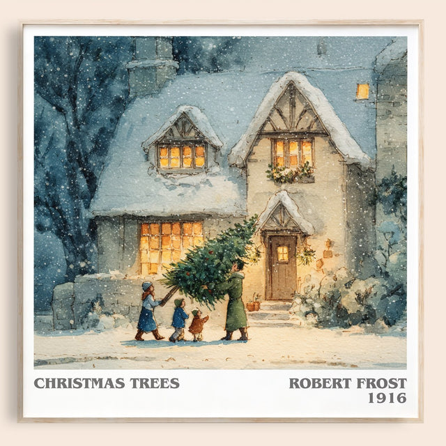 Christmas Trees Literary Art Print by Robert Frost