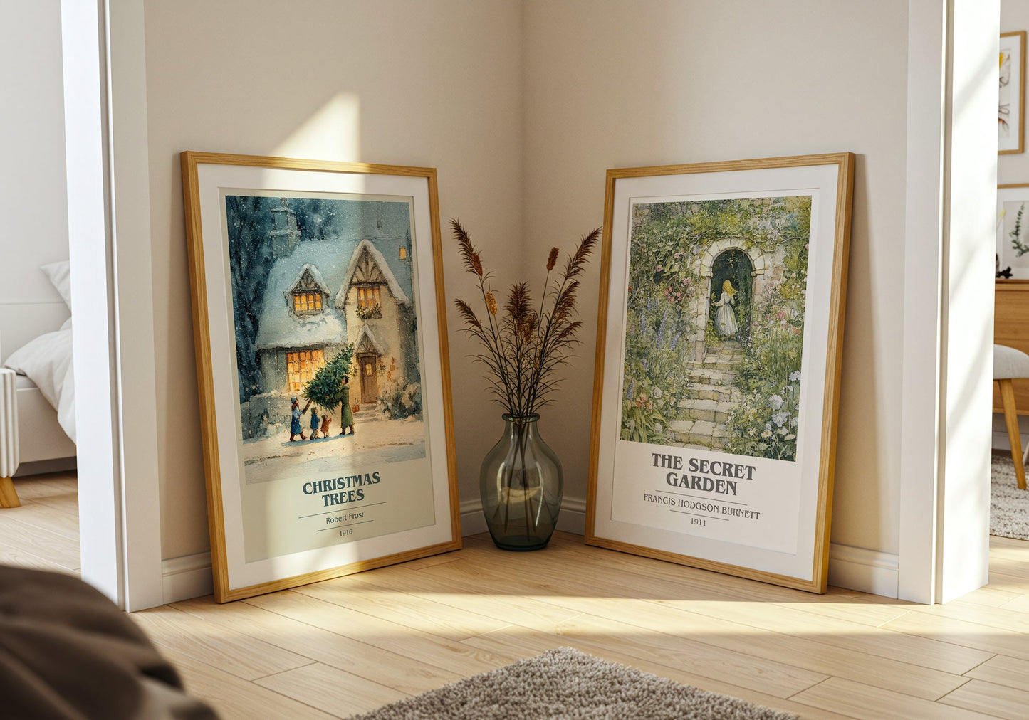 Christmas Trees book cover book poster framed on wall – poetry wall art
