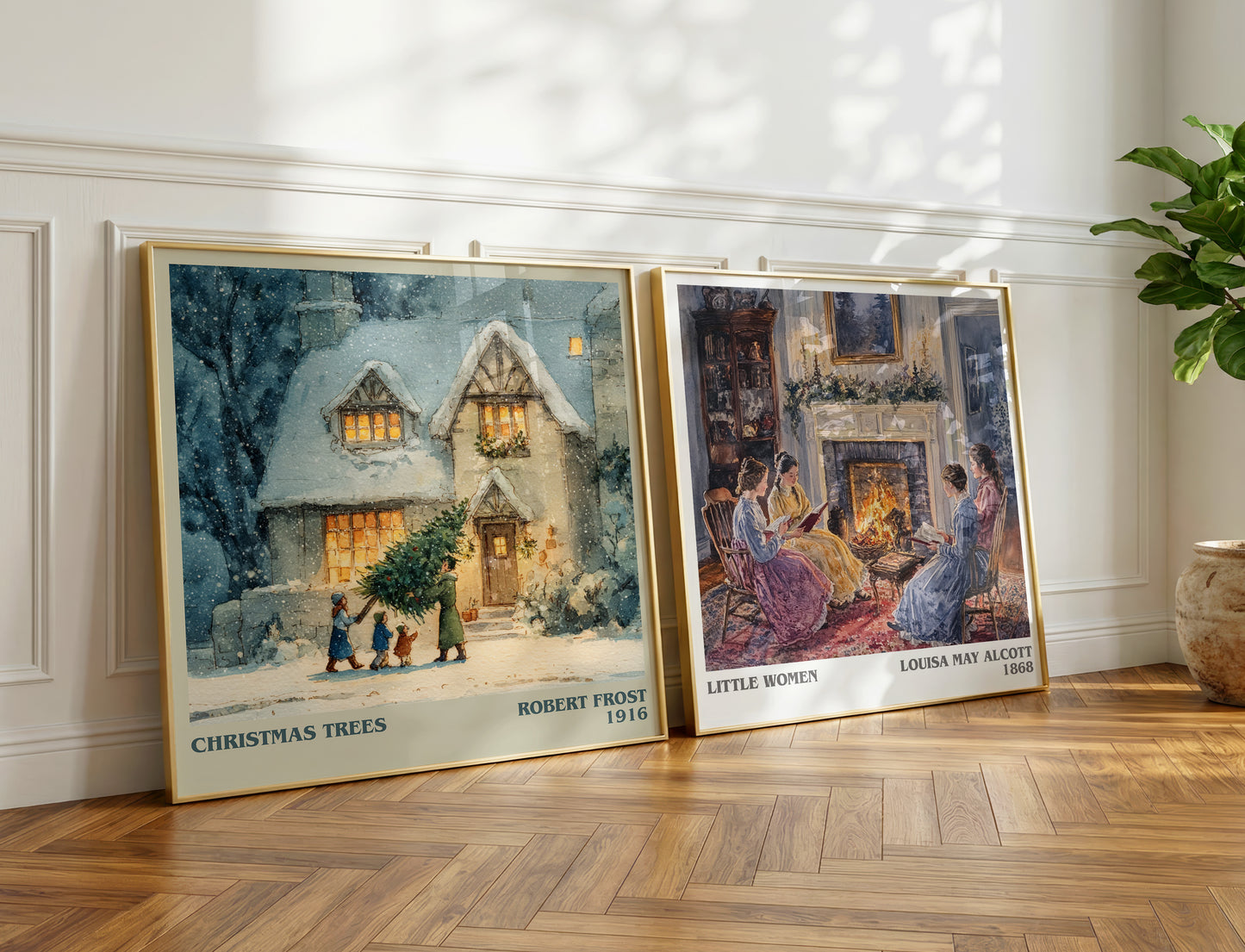 Christmas Trees book poster packaging – museum-quality print rolled in protective tube