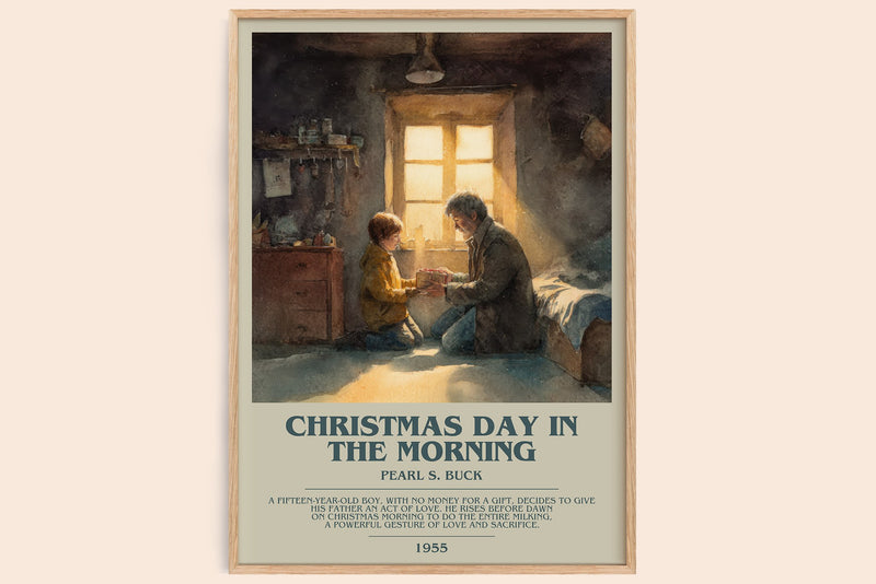 Christmas Day in the Morning Bookish Wall Art by Pearl S. Buck (Modern style)