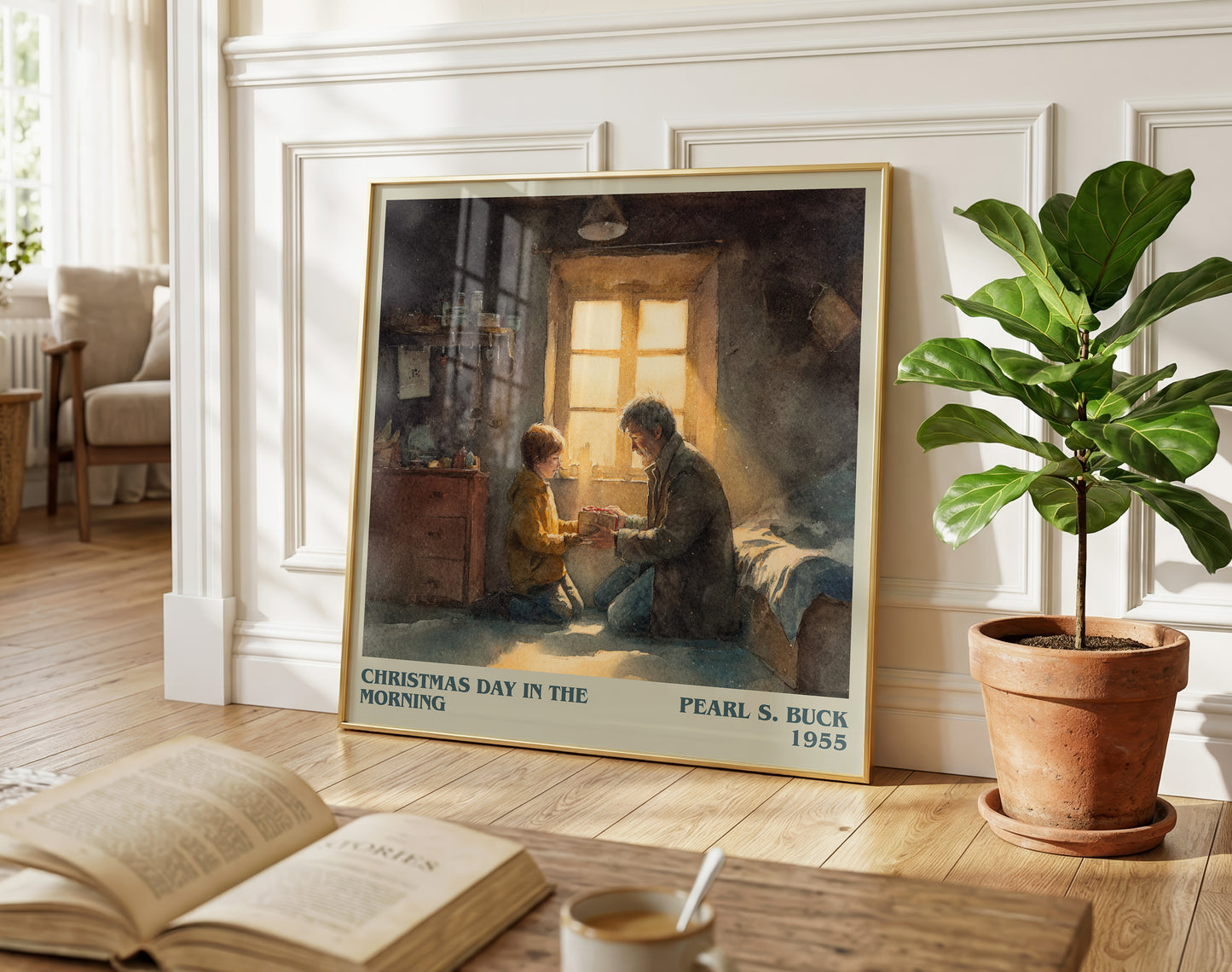 Christmas Day in the Morning literary poster paired in gallery wall – literary art prints