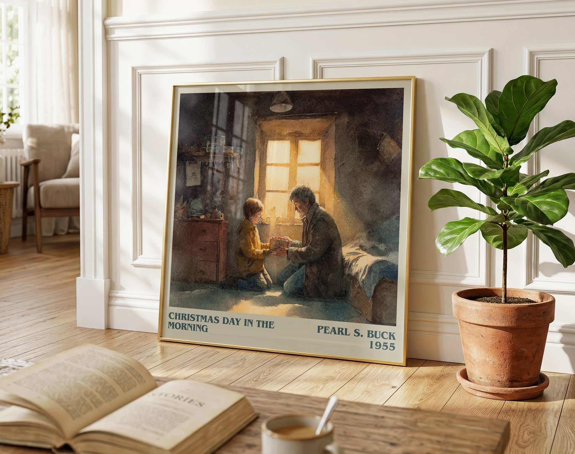 Christmas Day in the Morning literary poster paired in gallery wall – literary art prints