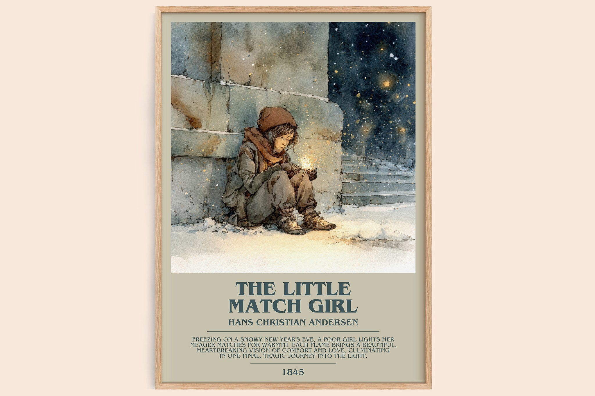 The Little Match Girl Bookish Wall Art by Hans Christian Andersen