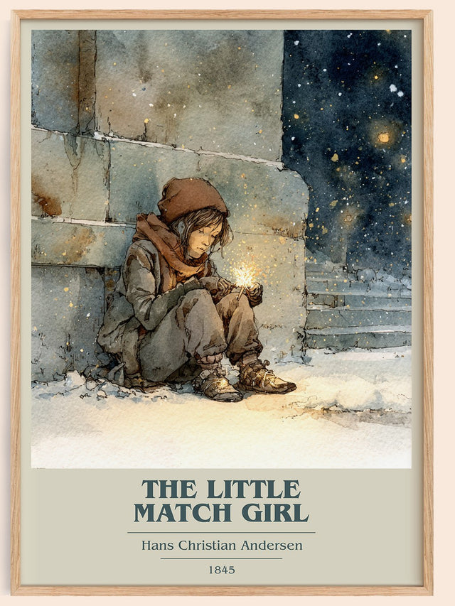 The Little Match Girl Book Cover Poster by Hans Christian Andersen