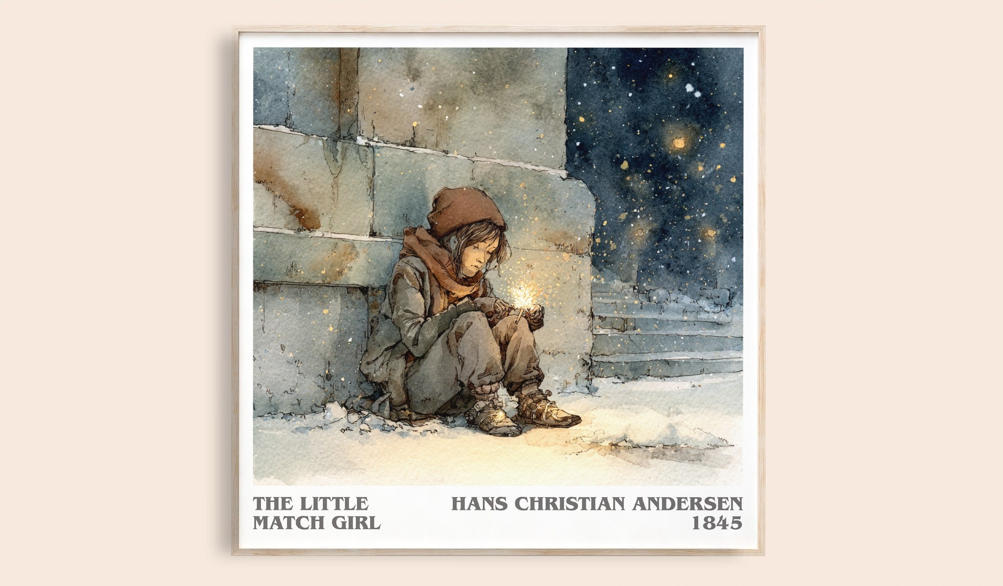 The Little Match Girl Literary Art Print by Hans Christian Andersen