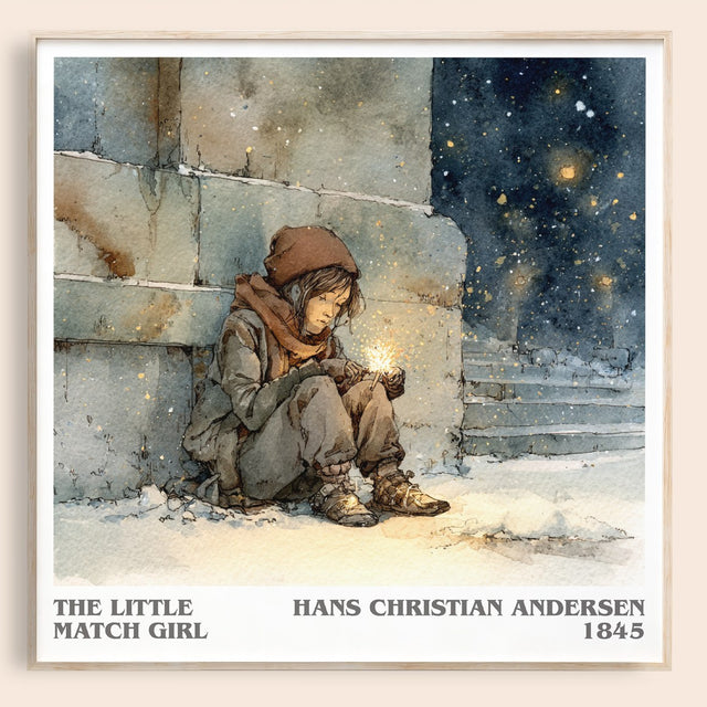 The Little Match Girl Literary Art Print by Hans Christian Andersen