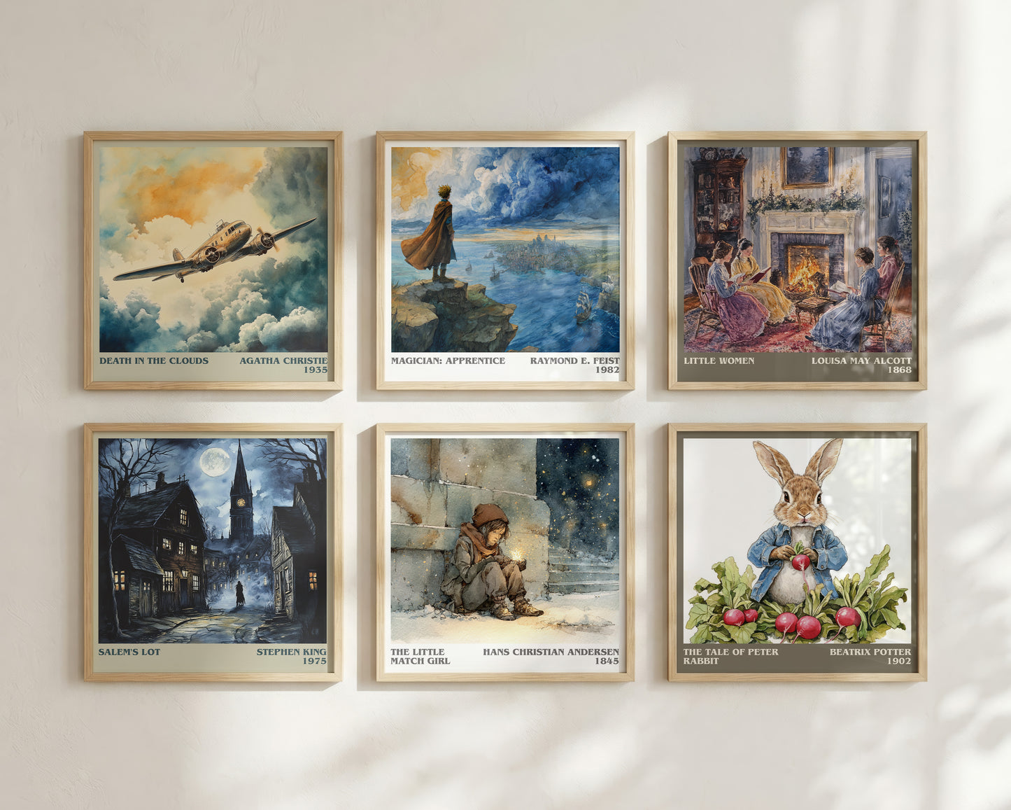 The Little Match Girl literary book poster framed on wall – childrens wall art
