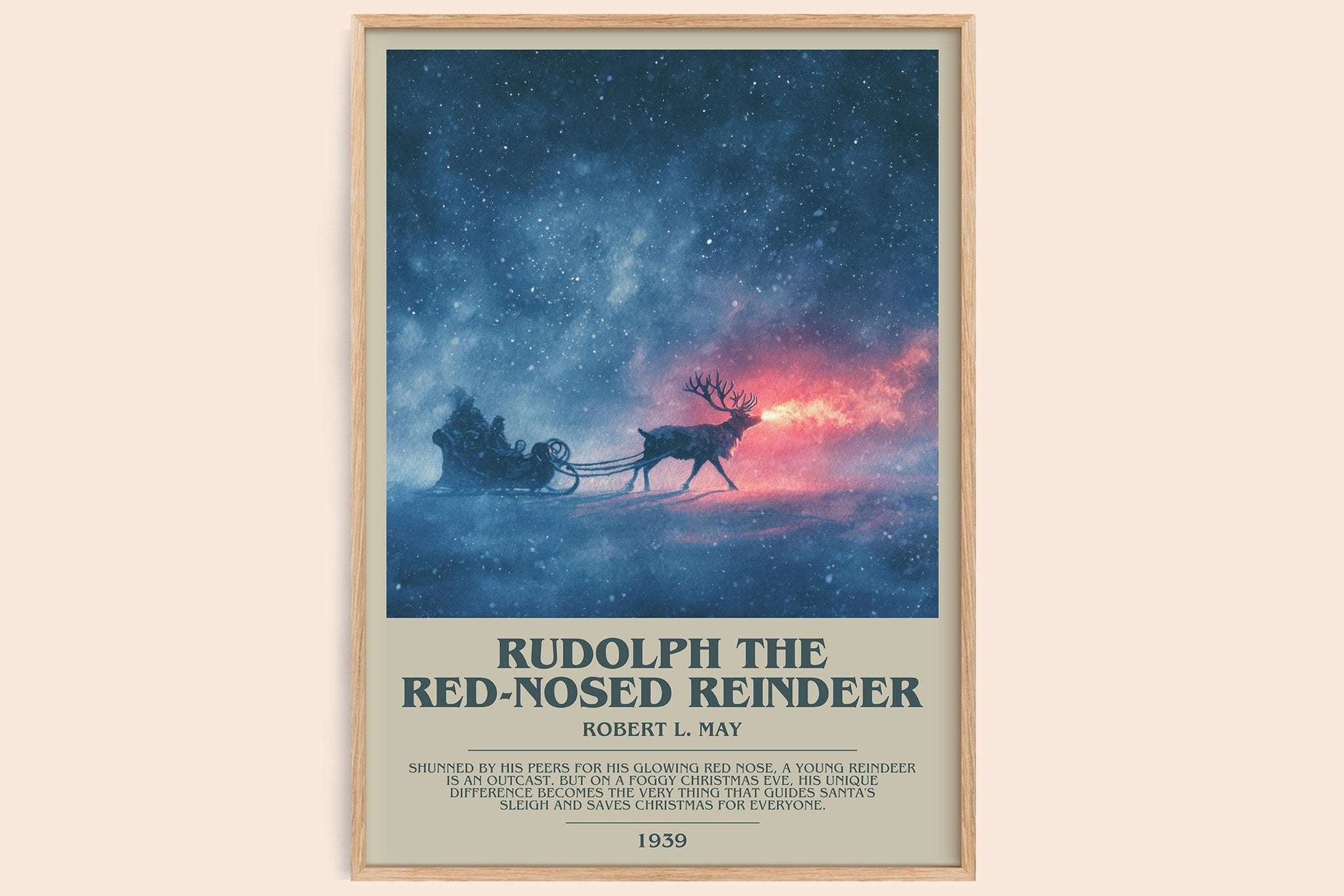 Rudolph the Red-Nosed Reindeer Bookish Wall Art by Robert L. May