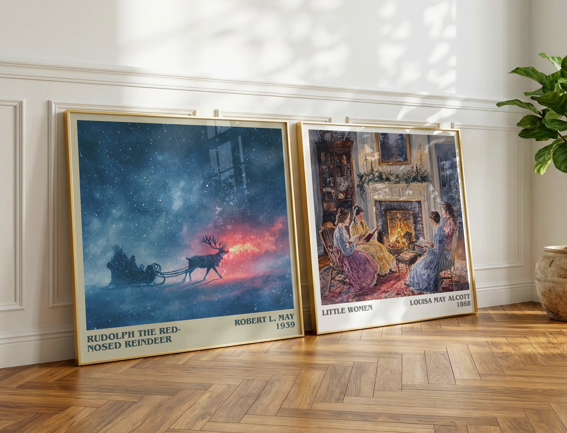 Rudolph the Red-Nosed Reindeer book poster packaging – museum-quality print rolled in protective tube