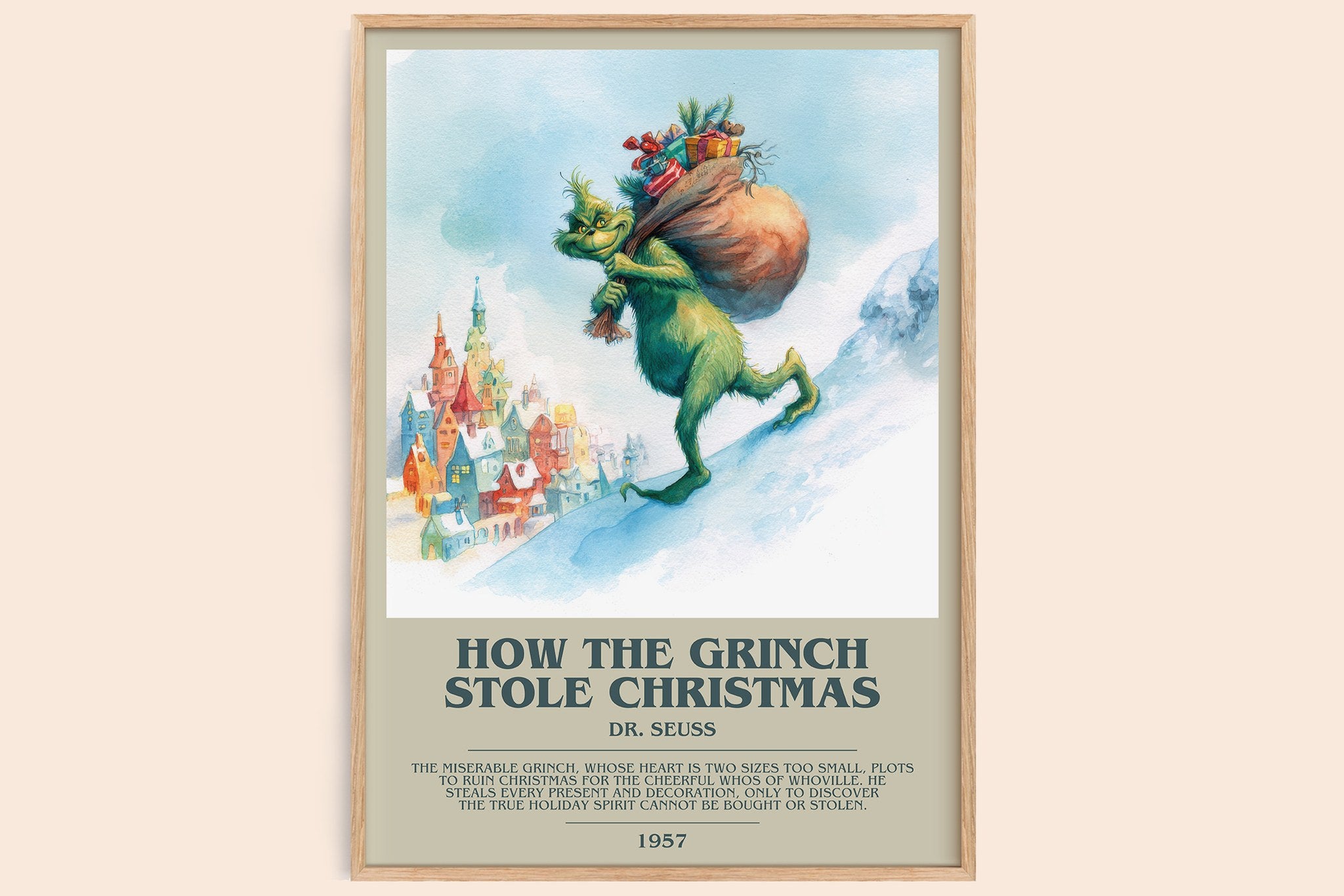 How the Grinch Stole Christmas Bookish Wall Art by Dr. Seuss