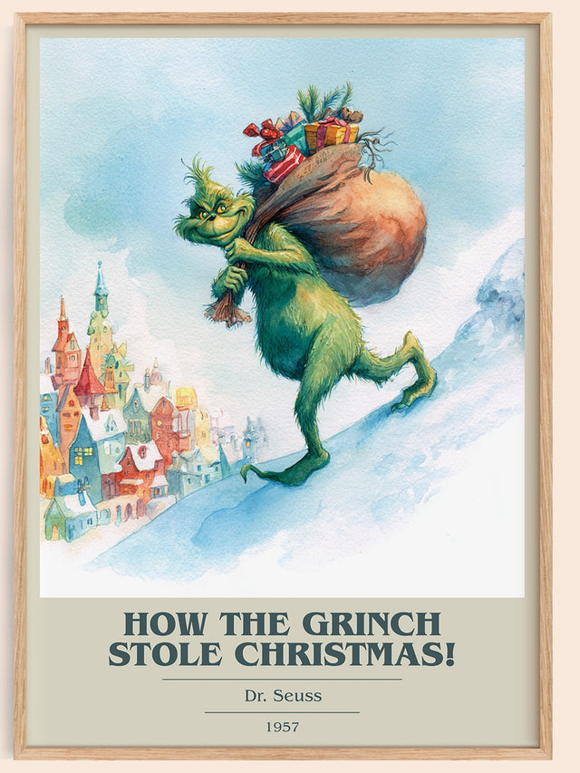 How the Grinch Stole Christmas Book Cover Poster by Dr. Seuss
