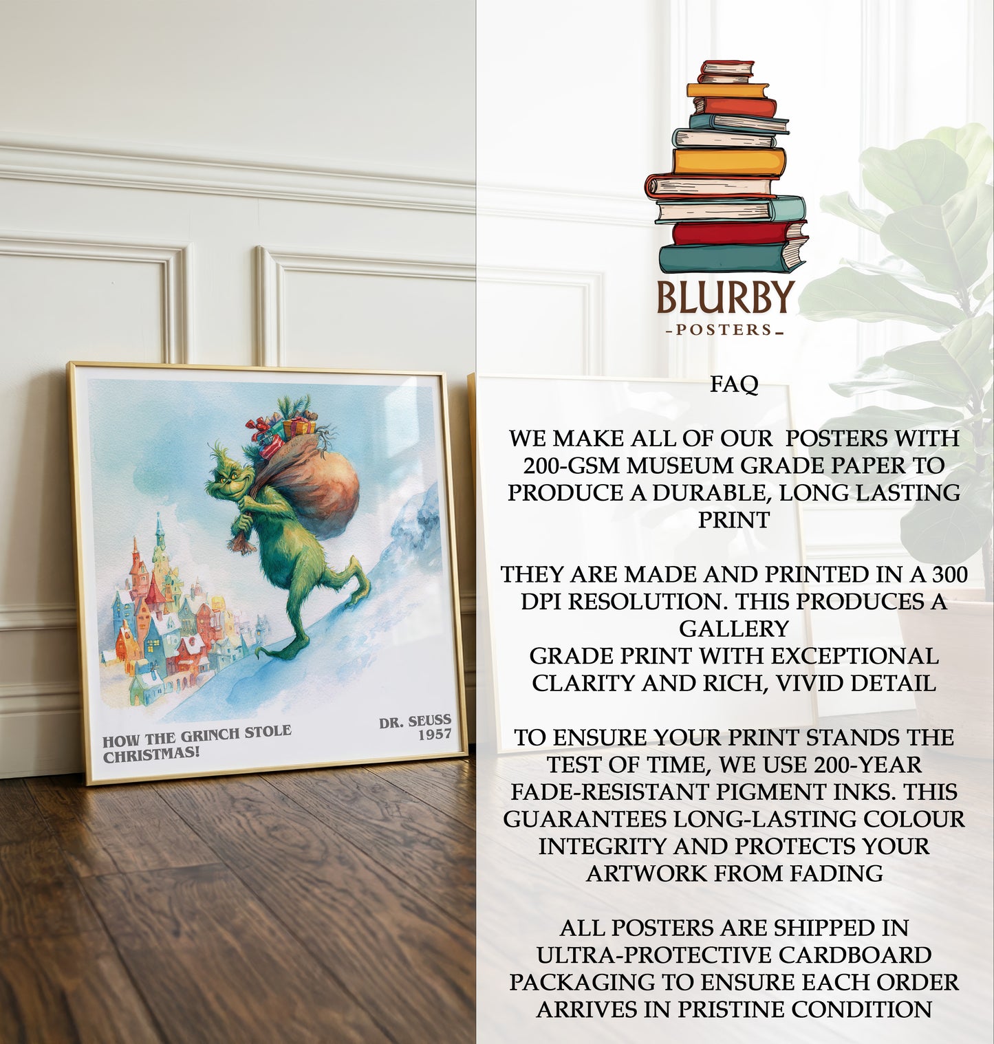 How the Grinch Stole Christmas Literary Art Print by Dr. Seuss