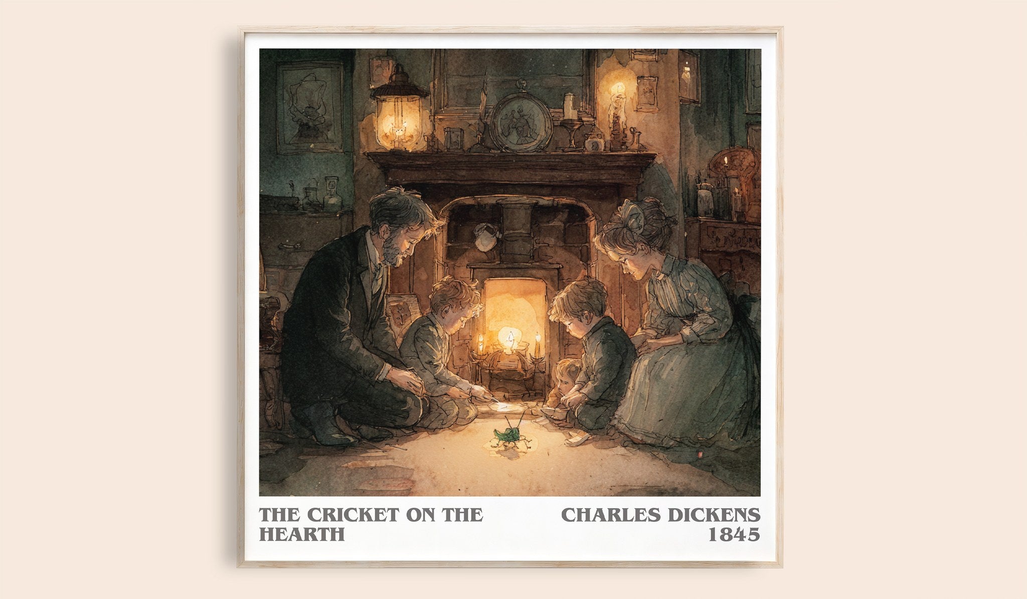 The Cricket On The Hearth Literary Art Print by Charles Dickens