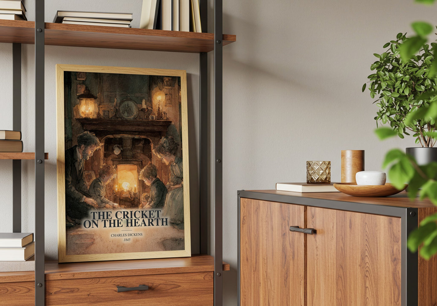 The Cricket On The Hearth book watercolour illustration paper finish options – matte satin gloss