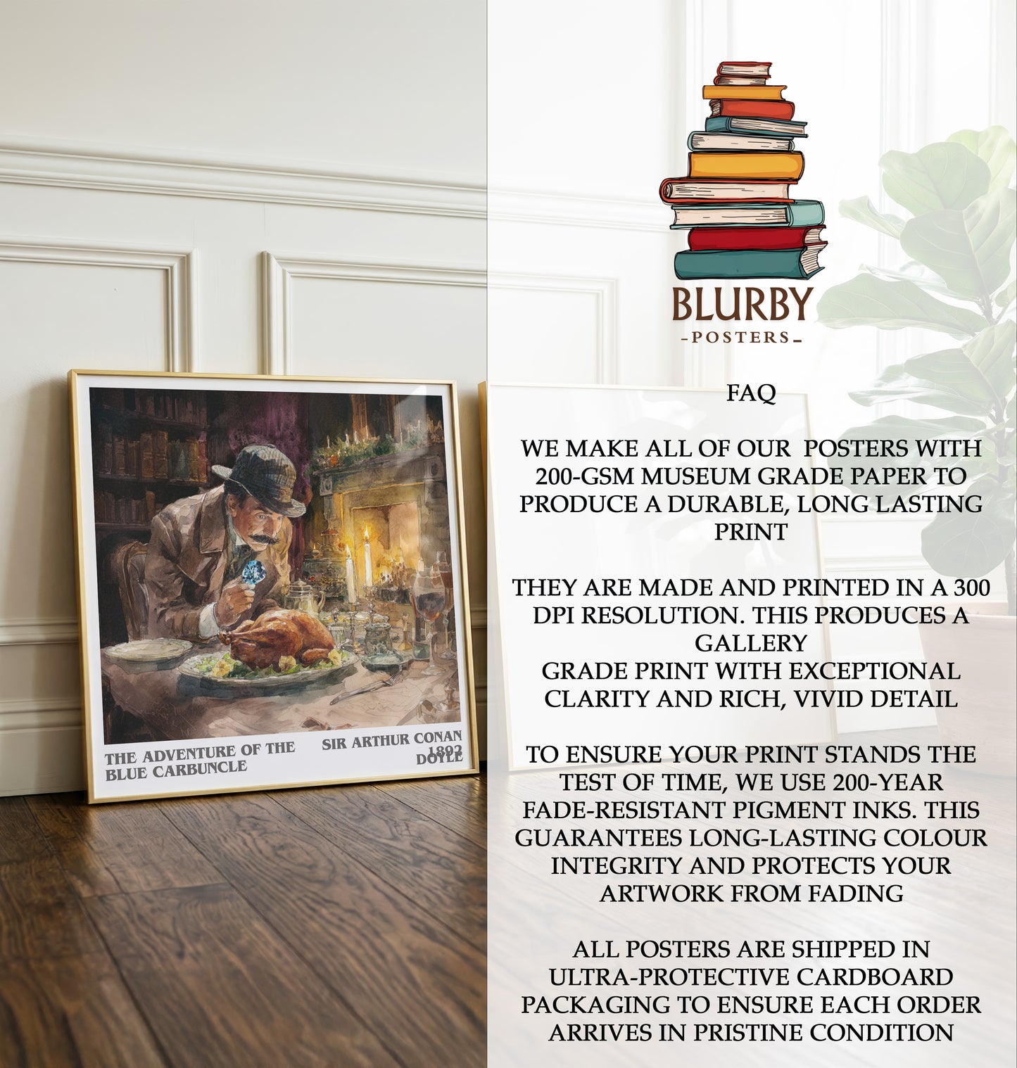 Adventure Of The Blue Carbuncle Literary Art Print by S. Doyle
