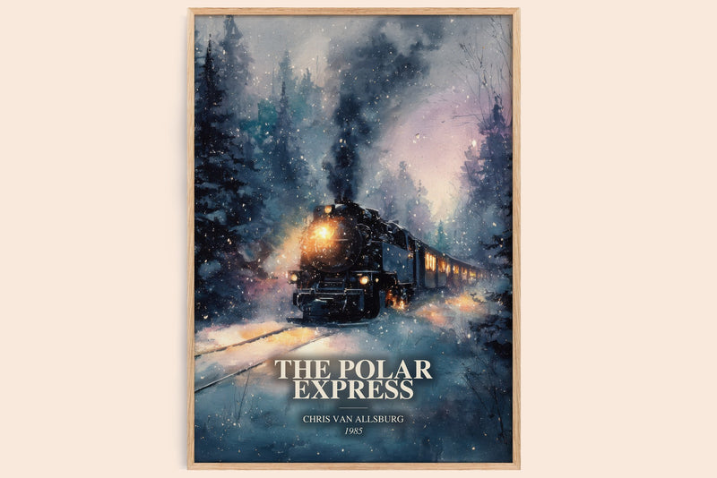The Polar Express Book Watercolour Illustration by Chris Van Allsburg (Edge style)