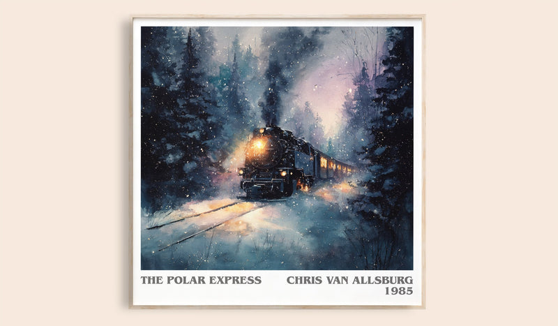 The Polar Express Literary Art Print by Chris Van Allsburg (Square style)
