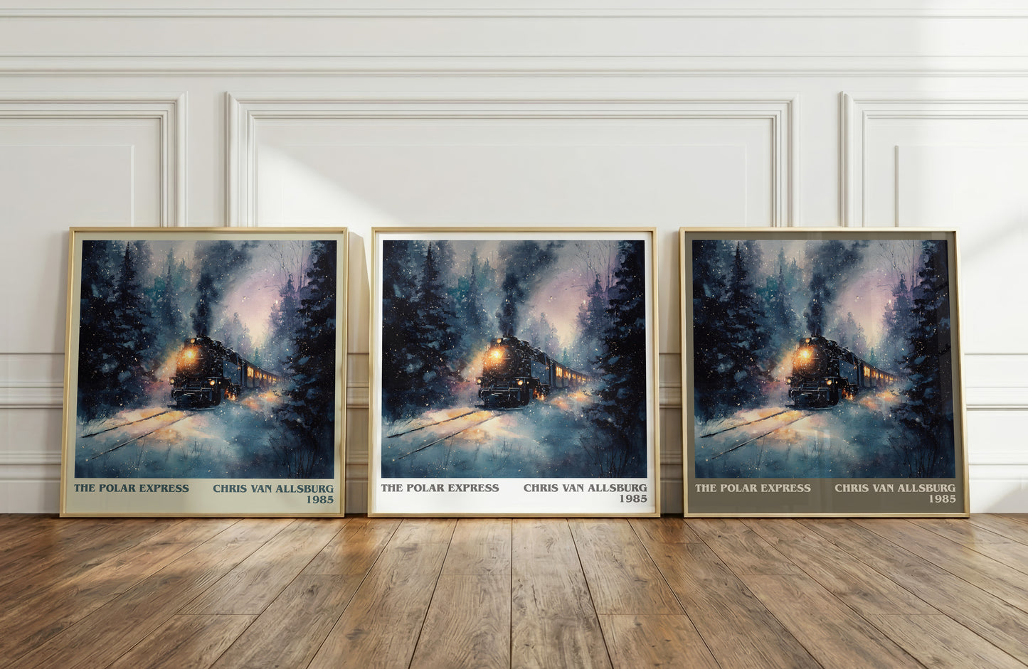 The Polar Express literary print framed by window – literary home decor