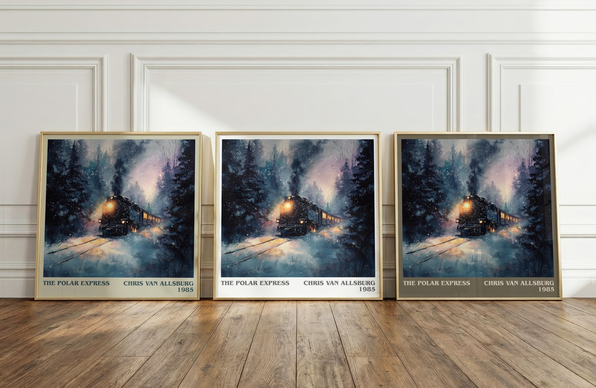 The Polar Express literary print framed by window – literary home decor