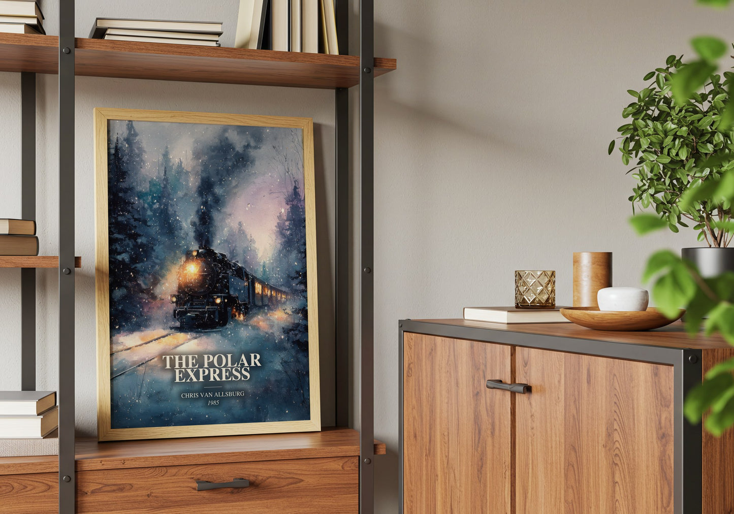 The Polar Express book watercolour illustration paper finish options – matte satin gloss