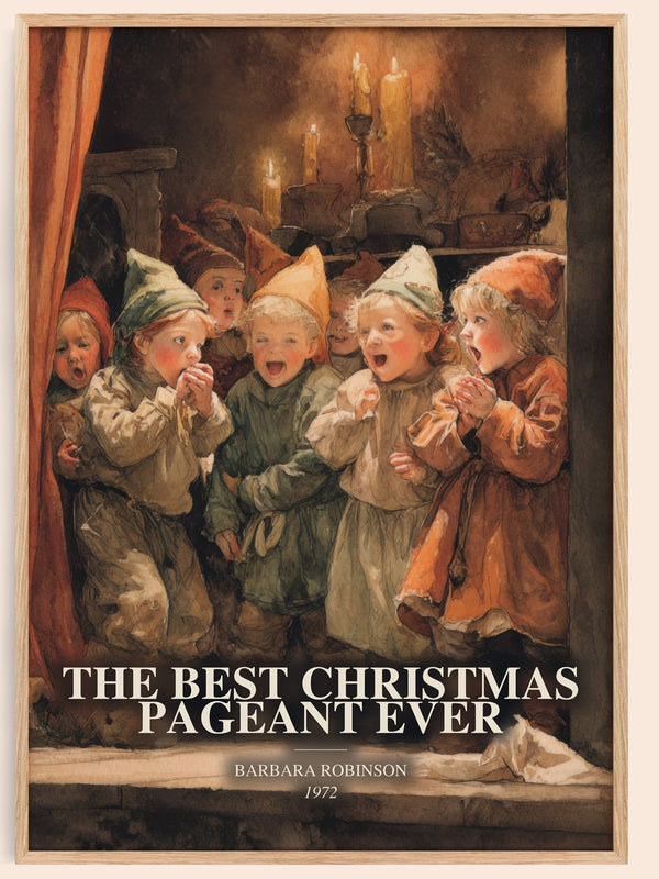 The Best Christmas Pageant Ever watercolour book poster by Barbara Robinson – framed literary art print