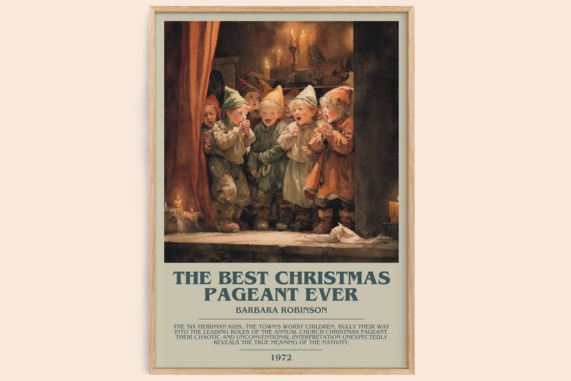 The Best Christmas Pageant Ever Bookish Wall Art by Barbara Robinson (Modern style)