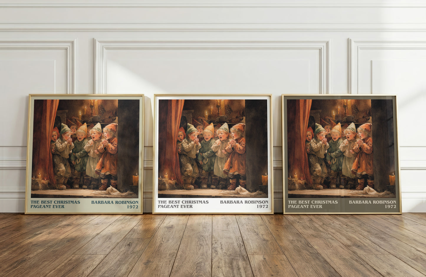 The Best Christmas Pageant Ever literary print framed by window – literary home decor