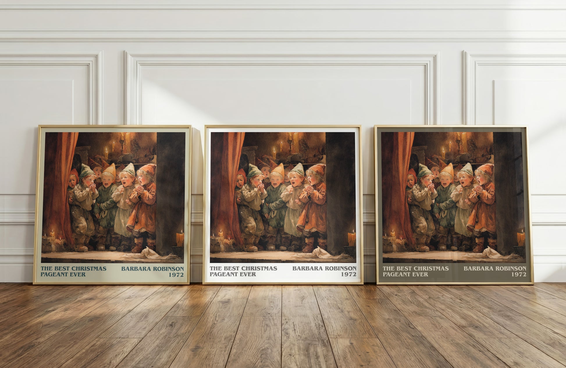 The Best Christmas Pageant Ever literary print framed by window – literary home decor